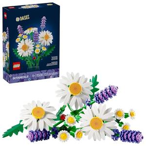 LEGO Botanicals Daisies Building Toy - Artificial Flowers Crafting Kit for Girls & Boys, Ages 9+ - Gift for Easter Baskets - Kids Room Decor for Book Shelf or Desk - 11508