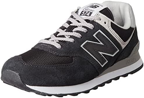 New Balance Men's 574 Core Sneaker Black White Noir Blans, Size 11