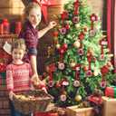 Tenceur 12 Pack Christmas Ornament Making Kit Wishing Clear Fillable Ornaments Decorating Kit Christmas Crafts Hanging Wishes Decoration with Glitter Sequin for Tree Party Favor Women Men Friends