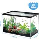 Ultra Clear Glass Aquarium Thickened Large Fish Tank -Suitable for High-end Fish Enthusiasts (29 Gallon)