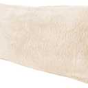 Extra Soft Body Pillow Cover, Sherpa/Microplush Material, 20x54 Inches, Zipper Closure (Cream)