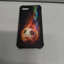 LANJINDENG for iPhone SE 2022/2020/7/8 Case for Men Boys, Soccer Sports Design Shockproof Anti-Scratch Drop Soft TPU Bumper Hard PC Back Protection Case for iPhone SE 3rd/2nd Gen/7/8/6