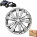 Hubcap for Subaru Impreza 2017-2023, 1:1 16“ Wheel Cover Replacement for 28811FL010 28811FL02A, High-Retention Secure Snap-on Rim Cover Accessories (Silvery, 1PC Aftermarket Part)