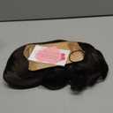 VCKOVCKO Short WaveWigs Natural Brown Wig With Air Bangs Women's Shoulder Length Curly Wavy Synthetic Cosplay Wig for Girl Colorful Wigs(12", Natural Brown)