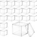 CHENGU 18 Pack Acrylic Boxes Clear Cube Small Square Storage Box with Lid Acrylic Display Small Container Clear Candy Cubes for Candy Jewelry Display(2.6 x 2.6 x 2.6 Inch)