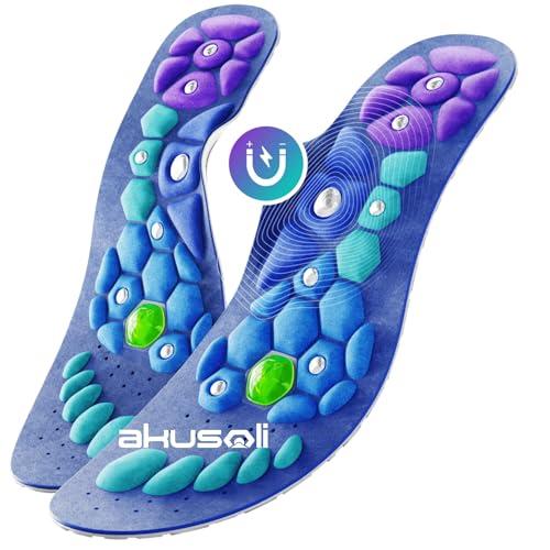 Akusoli Acupressure Insoles, Arch support and Work Boots Insoles US:5-10