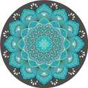 Pilates Mat Round Oversize Yoga Mat Suede Rubber Non-Slip Dia 140cm Exercise Mat Meditation Mat Workout Mat for Home Outdoor