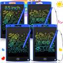 Zonon 4 Pcs LCD Writing Tablet for Kids 8.5 Inch Doodle Board Drawing Tablet Toddler Toys Gifts LCD Writing Board Electronic Erasable Reusable Colorful Screen Pad(Blue)