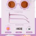 Dunzy 10 Pairs Kids Round Flower Sunglasses DIY Glasses Outdoor Eyewear for Kid with 50 Daisy 100 Random Letter Beads(Lovely Color)
