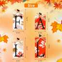Zenymb 4 Pcs Fall Decorations for Home, Rustic Farmhouse FALL Signs Centerpieces, Autumn Decor Block Set for Thanksgiving Harvest Tiered Tray, Mantel & Table Decor