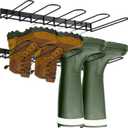 Boot Rack - 4 Pair Wader Hangers Wall Mount Boot Organizer for Tall Boots, Heavy Duty Boot Hangers Holder Sturdy Metal Wall Mounted Shoe Rack for Garage Mudroom Closet Entryway Black 2 Pack