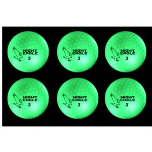 Night Eagle CV LED Golf Balls - Light Activated - No Timer - 6 Pack (Green)