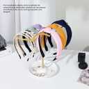 OAOLEER Headband Holder Organizer 2-Tier Gold Metal Headband Display Stand Organizer jewelry Storage Hair Ties Screnchies Accessories Ring Bracelets Bangles Bedroom Decor for Girls Women