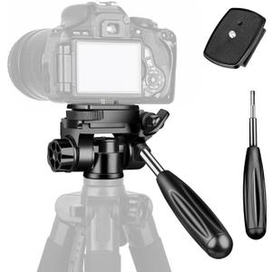 CAMBOFOTO 3-Way Pan Head with Handle, with Quick Release
