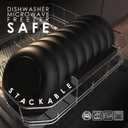 Wheat Straw Plates 10 inch - Alternate to Black Plastic Dinner Plate set of 8 - Microwave Safe Plates For Kitchen - Unbreakable Black Dishes For Kids & Adults - Camping Dishes - Reusable Dorm Dish