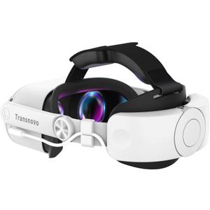 TRANSNOVO Compatible with Oculus Quest 2 6000mAh Battery Head Strap, One-Button Retractable Design,Quest 2 Accessories for Meta Quest 2 Head Strap