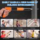 Concrete Nail Gun Kit with 120pcs Nails,5 Speed Adjustable Manual Steel Nail Gun, Mini Portable Nail Wall Shooting Machine Fastening Tool,Wall Anchor Wire Slotting Device Household Woodworking