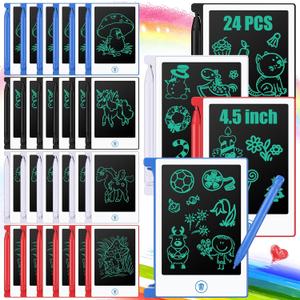 Zhehao 24 Pack LCD Mini Writing Tablet for Kids 4.5 Inch Doodle Board Bulk Erasable Reusable Electronic Drawing Pad Birthday Party Favors Goodie Bag Classroom Gifts(White)