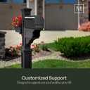 Mayne Signature Plus Mailbox Post with Newspaper Slot and Planter Weather-Resistant, Durable Classic Design Easy-to-Install Outdoor Mailbox Post