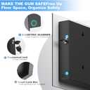 Biometric Hidden Gun Safe fits 2 pistols,Quick Access Wall Gun Safe