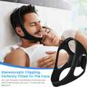 Snoring Chin Strap Comfortable Universal Snoring Devices Adjustable Effective Stop Snoring Sleep Snore Reducing Aid for Women and Men (Black)