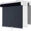 Cordless Light Filtering Roller Window Shades,51" W x 72" H,Black