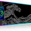 Large Gaming Mouse PadLong Mousepad, Extended XL Office Desk Mat, Long Full Desk PadStitched Edges & Anti-Slip Rubber BaseDesk Pad for Keyboard and MouseDesk Accessories Supplies31.5 x 11.8 inch 