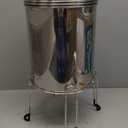 Purewell 3-Stage 0.01m Ultra-Filtration Gravity Water Filter System, NSF/ANSI 42&372 Certification, 304 Stainless Steel Countertop System with 2 Filters and Stand, Reduce 99% Chlorine, 2.25G, PW-OB (Silver)