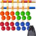 12 Pack Ladder Balls Ladder Toss Balls Replacement with Storage Bag for Toss Match (Red Blue Green Orange)