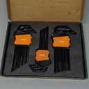 Mutt Tools 35pc Long Allen Wrench Set and Star Key Set  Includes Star, Metric and Standard SAE  Long Arm Ball End Hex Key and Security Torx