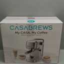 CASABREWS 3700 Essential Espresso Machine 20 Bar, Stainless Steel Cappuccino & Latte Machine with Steam Frother for Home, 43.9oz Water Tank, Coffee Gift for Women & Men, Silver