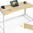 Huuger Folding Desk for Small Spaces, 39.3 Inch Foldable Computer Table, for Home Office, Study, Bedroom, Dorm, Space Saving, Small Writing Work Office Computer Desk, Easy to Fold, Oak, 18.9"D x 39.4"W