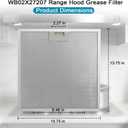 2Pack 13.75''x13.75'' Range Hood Grease Filters Compatible with GE JVX5300DJ1WW JVX5300BJ1TS JVX5300EJ1ES JVX5300SJ2SS Replace#: WB02X27207 AP6039217 4463981