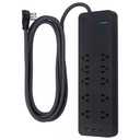 GE 10-Outlet 2 USB-A 1 USB-C Surge Protector with 8 ft. Braided Cord, Black 41357 