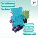 L-Theanine Gummies 400mg, Magnesium Glycinate 400mg, Melatonin 10mg, High Dose for Adults Stress & Muscle Relief, Sleep, Circadian Rhythm, Non GMO, Gluten Free, Vegan, Sugar Free, Grape, 60