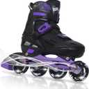 MammyGol Inline Skates for Boys and Girls Youth, Roller Skates with PU Flashing Wheels, Aggressive Inline Skates High Performance for Kids, Size: Large - Youth (4-7 US)