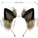 BNLIDES Handmade Fur Fox Wolf Cat Ears Headwear Adult Cosplay Costume Accessories for Halloween