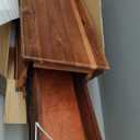 ENKEZI Narrow End Table with Drawer and Shelf  Slim Side Table for Small Spaces, Nightstand for Bedroom or Living Room, Small Bedside Table (Top Drawer)