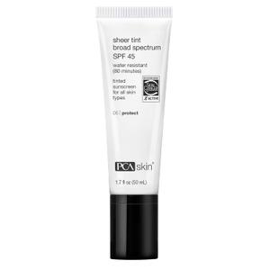 PCA SKIN Sheer Tint Broad Spectrum SPF 45 - Universally-Tinted Water-Resistant Hydrating Sunscreen for Use Alone or Under Foundation & Makeup (1.7 fl oz)