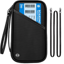 Travel Passport Wallets, Airtag Lightweight Family Passport Holder With RFID Blocking Passport Cover Case Waterproof Bag Document Organizer for Men and Women