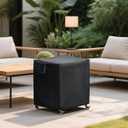 Outdoor Table Cover, 210D Silver-Coated Oxford Cloth Waterproof Prep Table Cover for Ooni Medium Stainless Steel -32"X24"X36" (Cover Only)