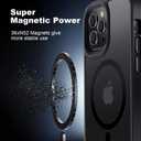 2 x Gyizho Magnetic Case for iPhone 13 Pro Case, [Military Grade Drop Tested] [Compatible with MagSafe] Slim Protective Cover, Translucent Matte Shockproof Case 13 Pro Phone Case 6.1", Black