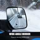 Passenger Side Mirror Glass with Backing Plate Compatible with 2010-2014 Ford E150 E250 E350 Super Duty Econoline Van, Right Convex Lens Replacement, Replaces OE AC2Z17K707A AC2Z-17K707-A