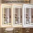 36"x40" LED Bathroom Mirror with Lights, Front& Backlit, Anti-Fog, Dimmable