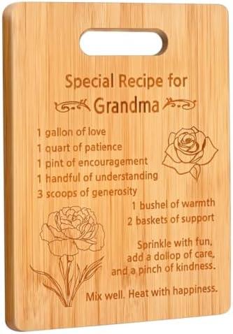 2 Pcs Gifts for Grandmother – Unique Grandma Birthday Gifts - Engraved Bamboo Cutting Board Gifts for Grandma – Cute Grandmother Gifts from Grandchild – Mother’s Day Grandma Gifts Idea