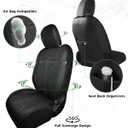 for Jeep Wrangler Seat Covers 4Door JL 2018 2019 2020 2021 2022 2023 2024 2025 2026, Custom Fit Car Seat Cover Full Set, Luxury Waterproof Leather Seat Protectors, Black, with Rear Cup Holder