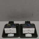 Pop Up Floor Outlet with Stainless Steel Cover 20amp TR Outlet and USB Chargers Receptacle Box (Black, Type-C 2 Pack)