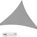 Sun Shade Sail Triangle 6'x6'x6' Shade Canopy UV Resistant Outdoor Patio Cover for Pergola Backyard Deck Garden Porch Shades, Grey