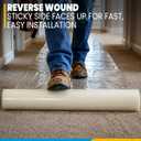 ZIP-UP 24" x 200' Carpet Protection Film, Self Adhesive, Easy Installation