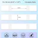 2 x 3 Rolls Thermal Label Maker Tape, 0.55"×1.97" Label Printer Paper | 132Tapes/Roll, 14x50mm, Multi-Use Thermal Label Tape, Waterproof, Oil-Proof for for Gift, Home, School, Office, White